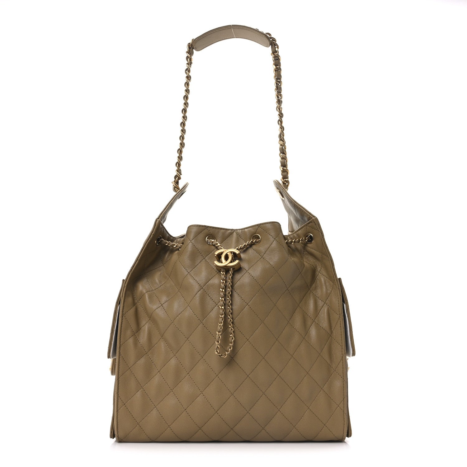 Chanel Caviar Quilted Medium Chanel 25 Handbag Dark Beige 1 of 12
