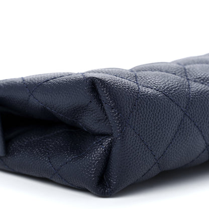 Chanel Caviar Quilted Small Pouch Navy 10 of 12
