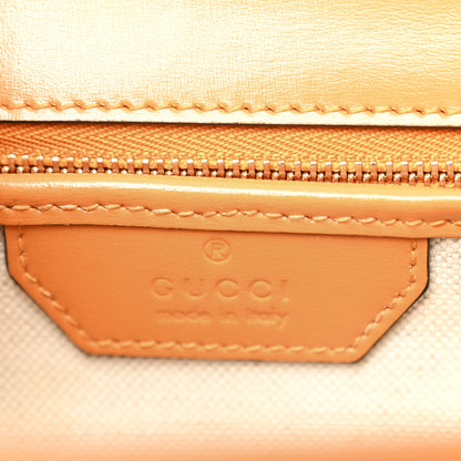Gucci Boarded Dyana Lux Calfskin Web Small Bamboo 1947 Top Handle Bag Marigold Yellow 6 of 11