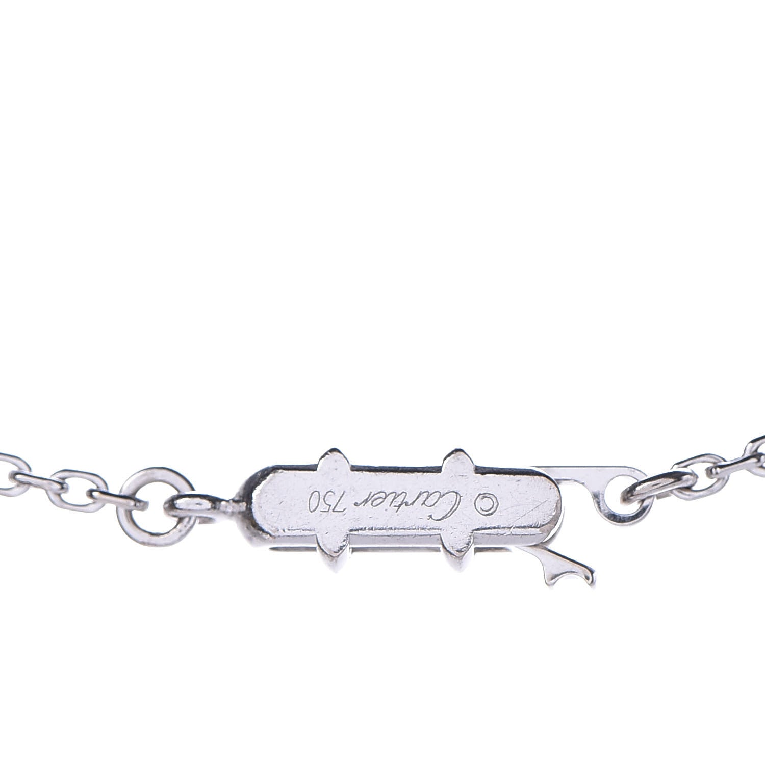 Cartier 18K White Gold Diamond Small Hearts and Symbols Pendant Necklace 5 of 6