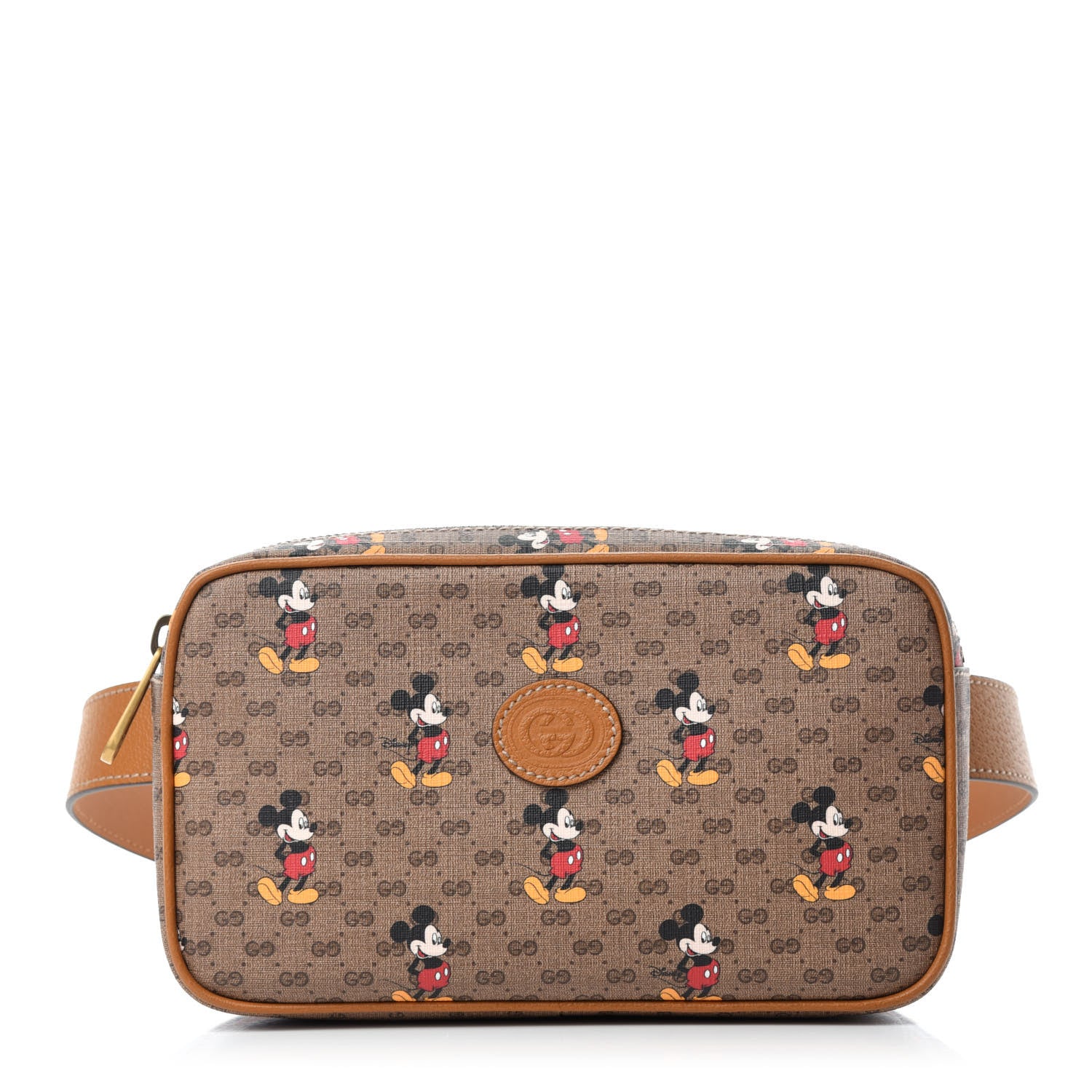 Gucci X DISNEY Mini Vintage GG Supreme Monogram Mickey Mouse Small Belt Bag 90 36 Beige Vintage Sun Oil 1 of 12