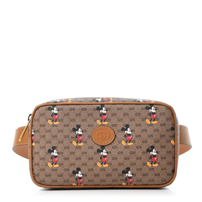 Gucci X DISNEY Mini Vintage GG Supreme Monogram Mickey Mouse Small Belt Bag 90 36 Beige Vintage Sun Oil 1 of 12