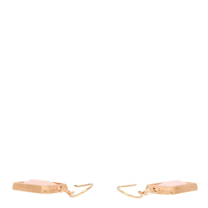 Irene Neuwirth 18K Rose Gold Diamond Pink Opal Rectangular Drop Earrings 3 of 4
