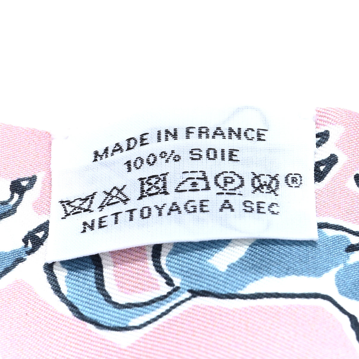 Silk Chevaux En Liberte Twilly Vieux Rose Bleu
