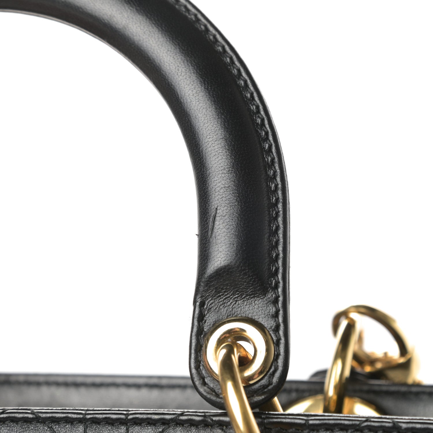 Christian Dior Lambskin Cannage Large Lady Dior Black 14 of 15