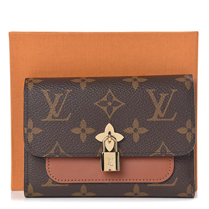 Louis Vuitton Monogram Flower Lock Compact Wallet Caramel 8 of 8