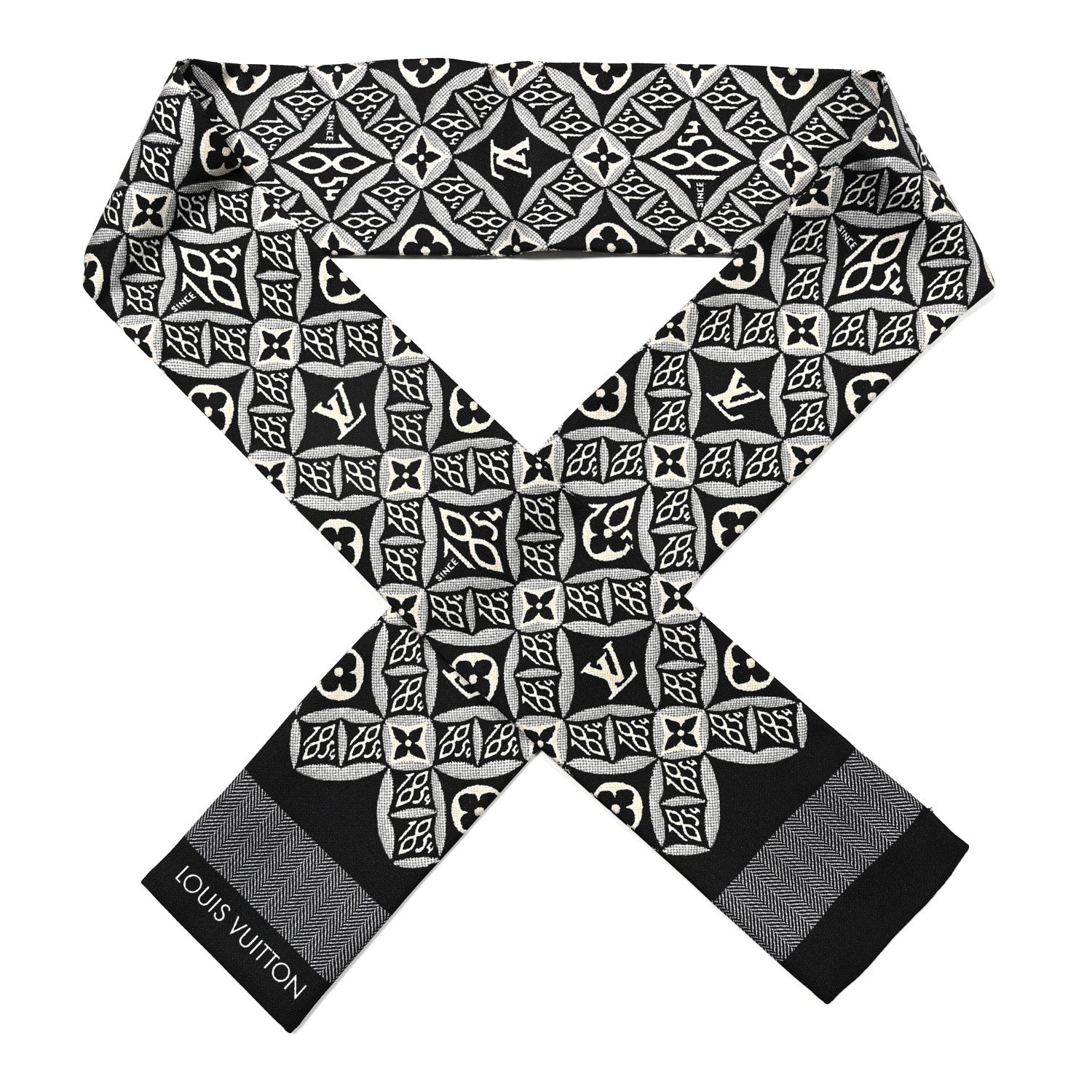 Louis Vuitton Silk Since 1854 Bandeau Gris 1 of 3