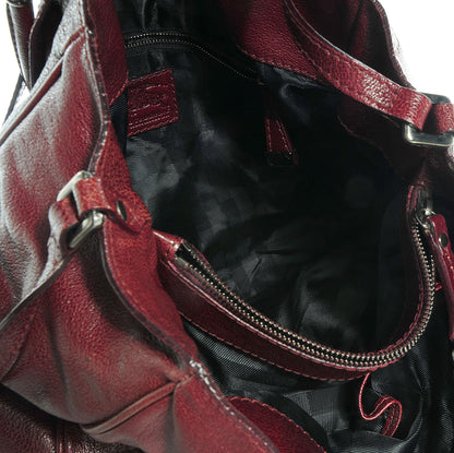 Burberry Grainy Calfskin Chain Tote Red 5 of 10