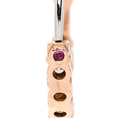 Roberto Coin 18K Rose Gold Diamond 2.96ctw Inside Outside Hoop Earrings 5 of 5