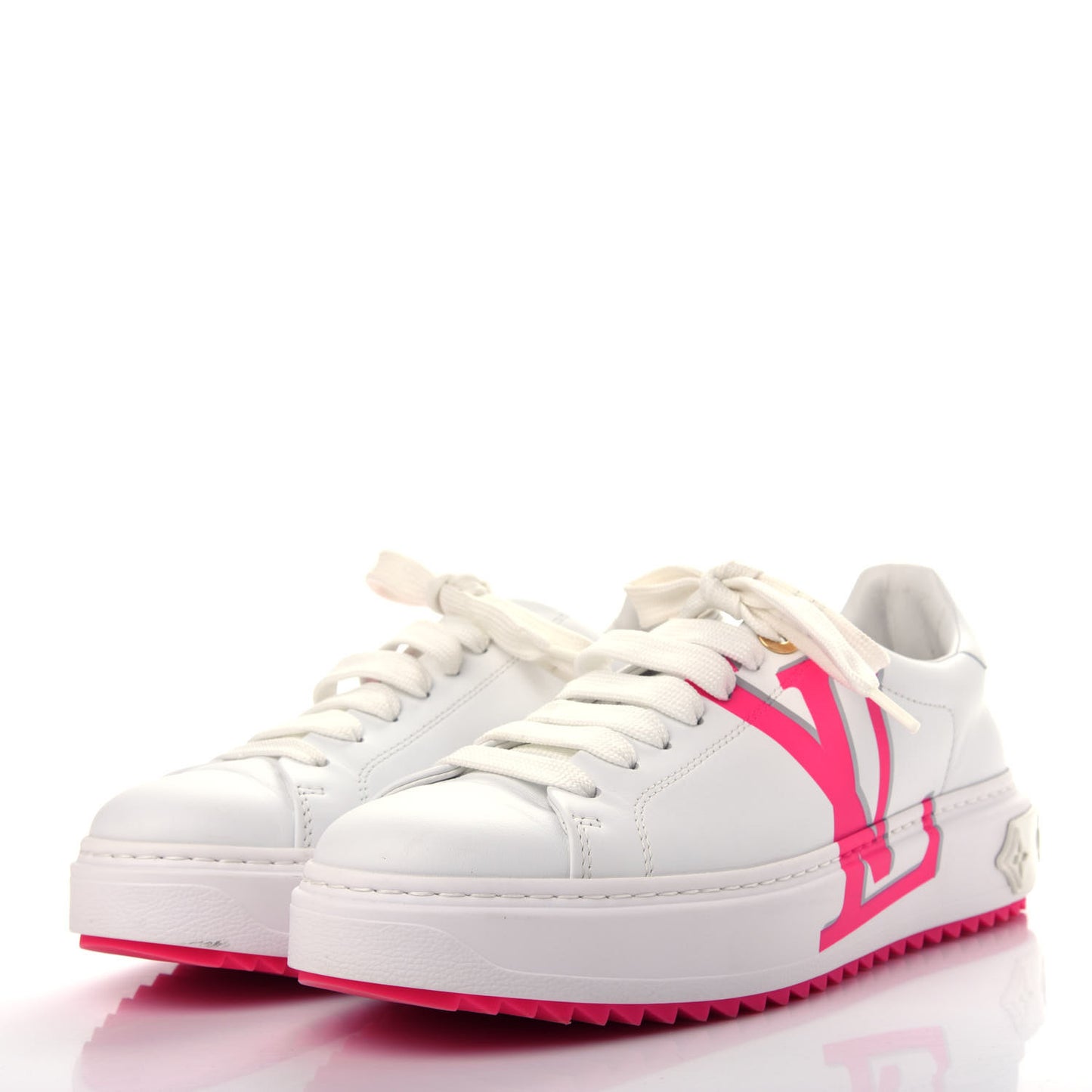 Monogram Time Out Sneakers 38.5 White Rose