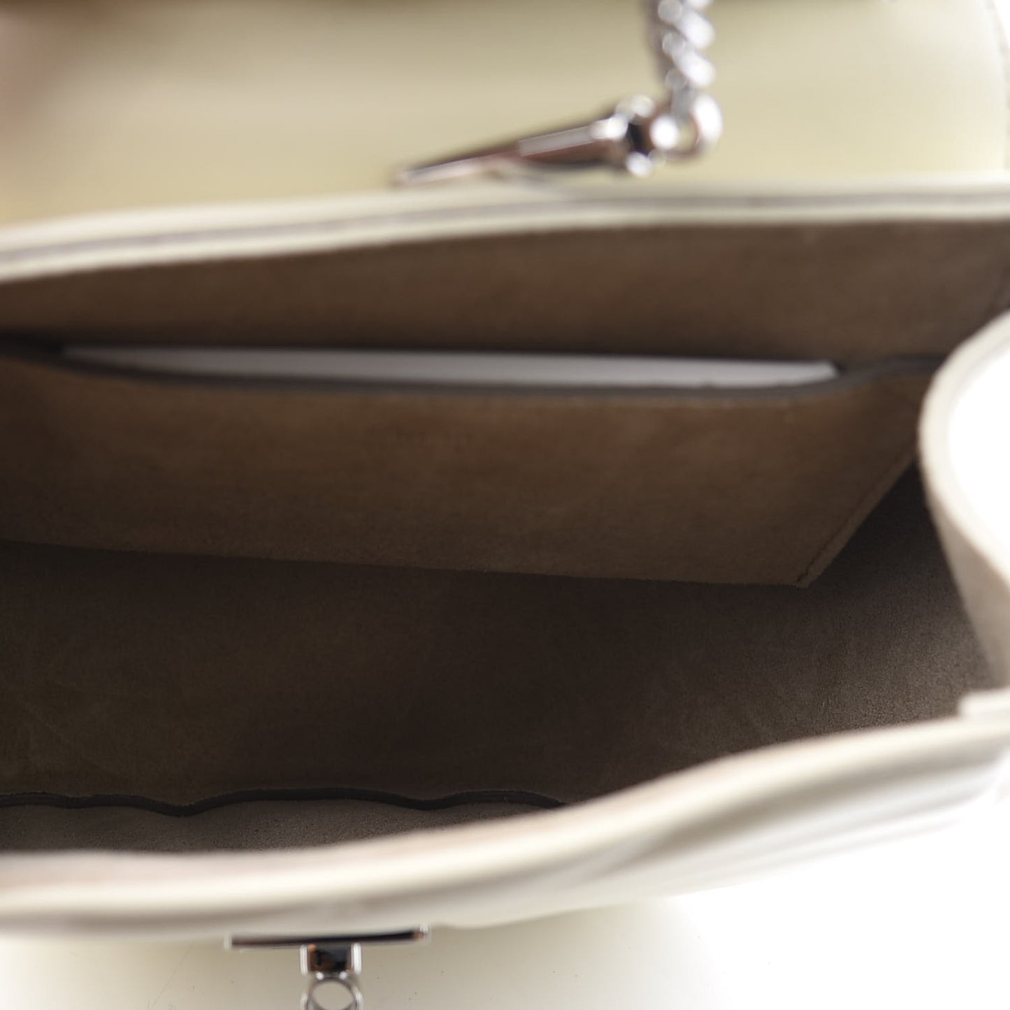 Calfskin Quilted Mini Drew Bijou Shoulder Bag Natural White