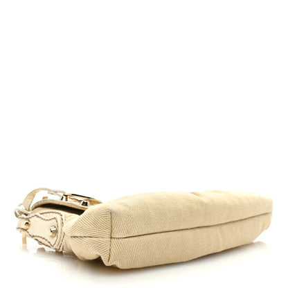 Fendi Canvas Small Chef Shoulder Bag White 4 of 11
