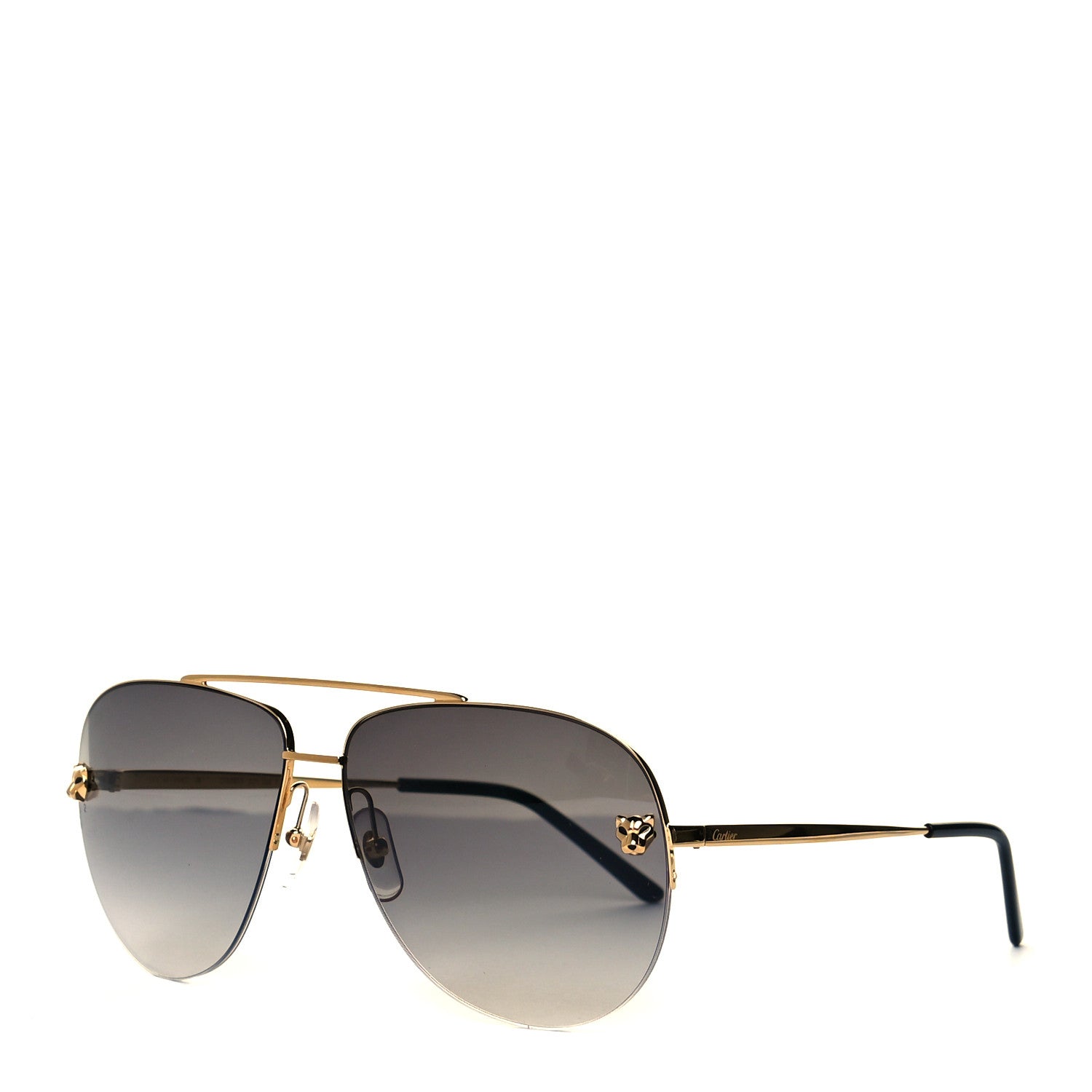 Cartier Panthere De Cartier Aviator Sunglasses Gold 1 of 7