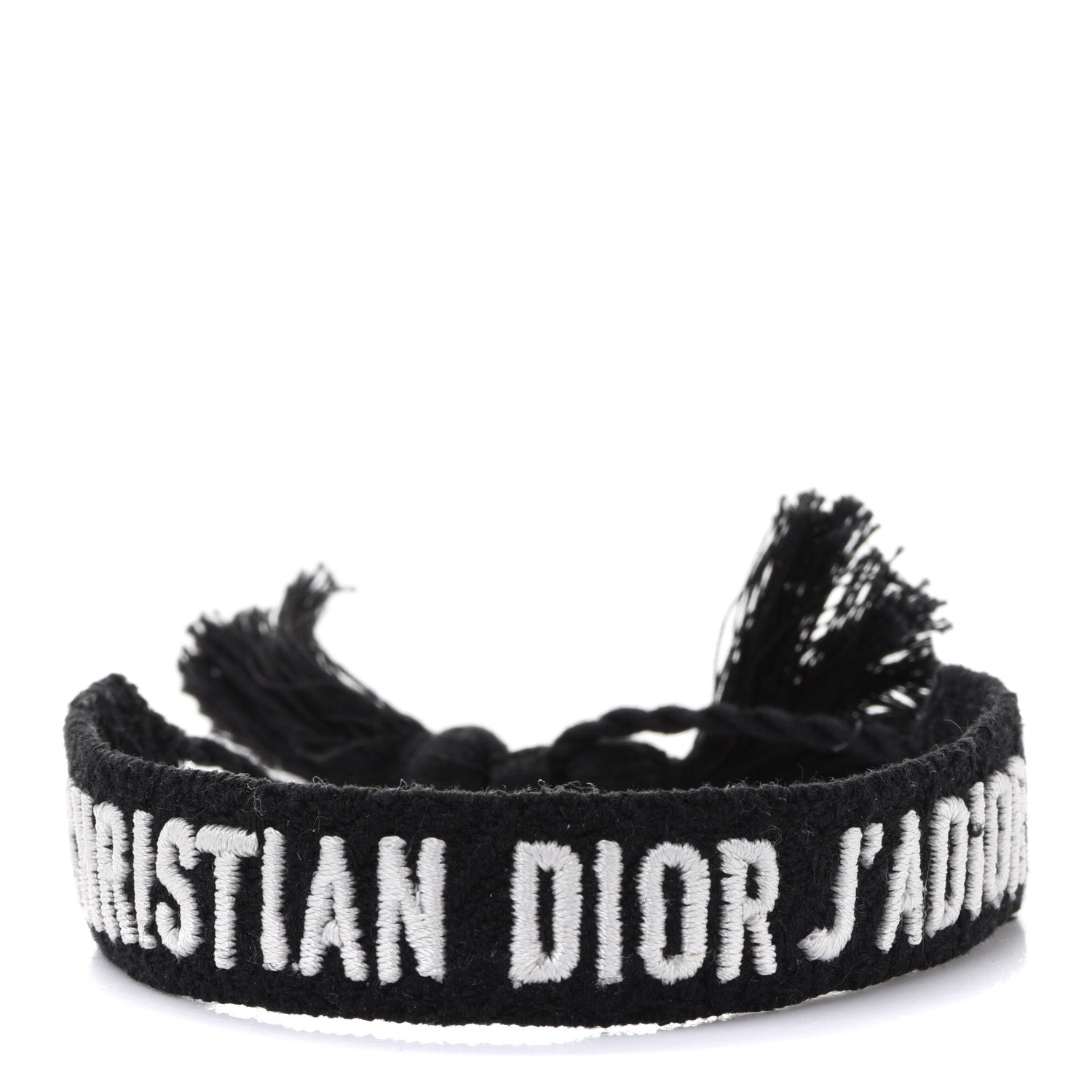 Christian Dior Woven Cotton J'Adior Friendship Bracelet Black 1 of 3