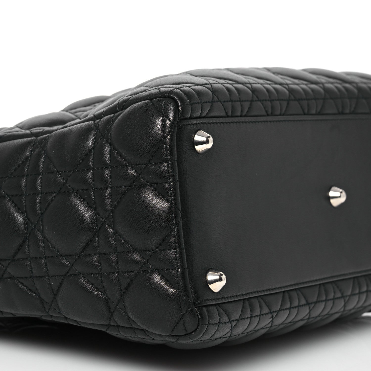 Christian Dior Lambskin Cannage Large Lady Dior Black 9 of 13