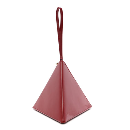 Saint Laurent Patent Pyramid Clutch Rouge 3 of 7
