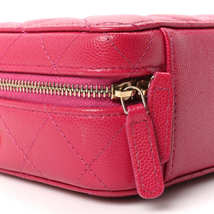 Chanel Caviar Quilted Twist Your Buttons Clutch With Chain Fuchsia 9 of 11