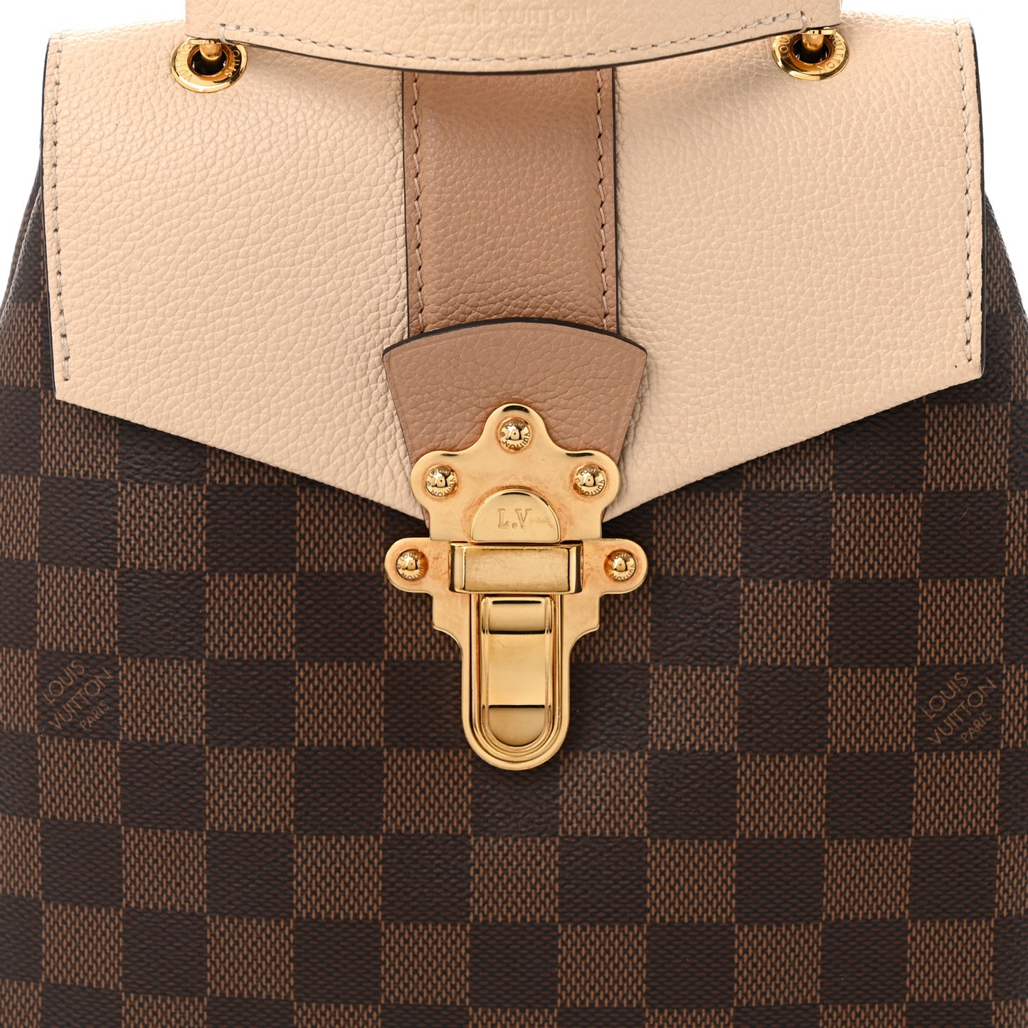 Damier Ebene Clapton Backpack Creme