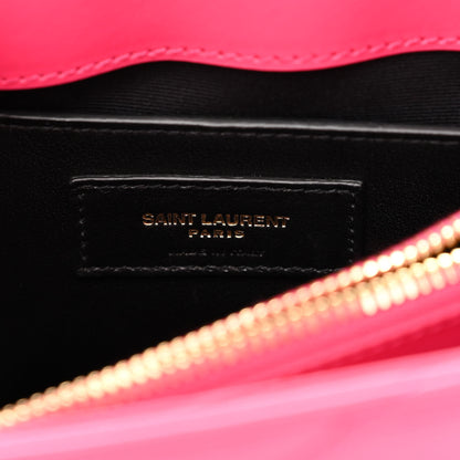 Saint Laurent Calfskin Y Quilted Monogram Small Loulou Chain Satchel Fresh Fuchsia 7 of 11