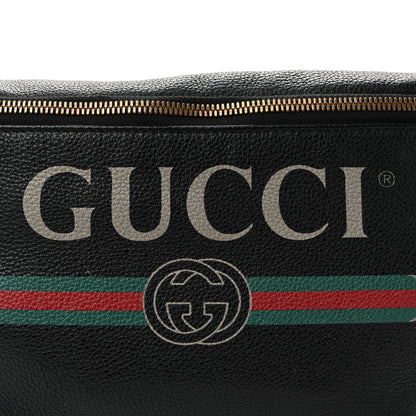 Gucci Grained Calfskin Logo Belt Bag Black 8 of 11