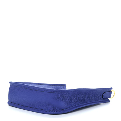 Hermes Taurillon Clemence Maxi Quadrille Evelyne TPM Royal Bleu Bleu Bill Biscuit Rouge H 8 of 10