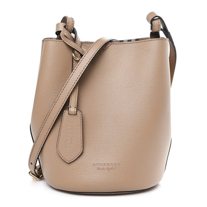 Burberry Calfskin Small Lorne Bucket Crossbody Natural 1 of 8