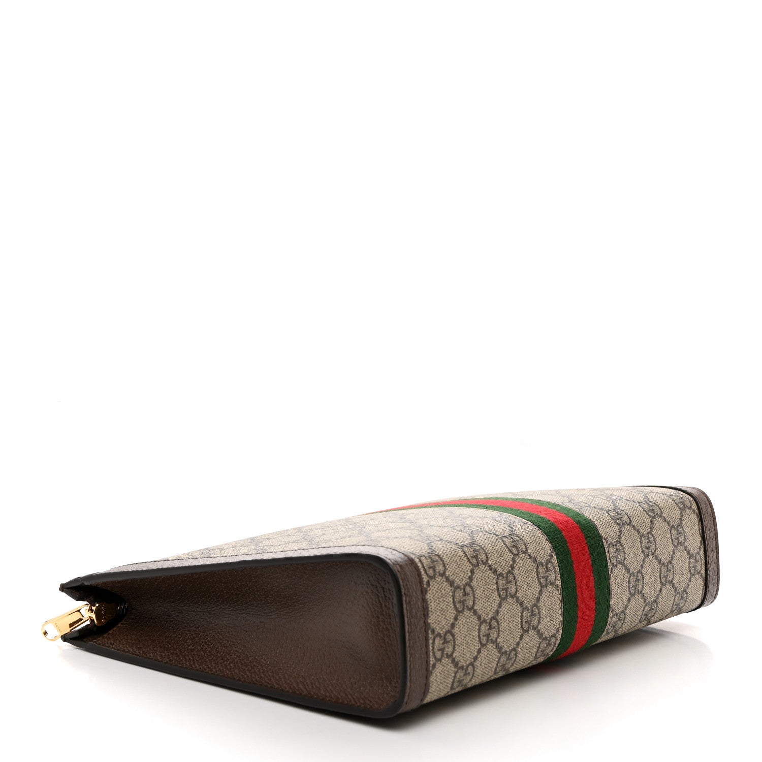 Gucci GG Supreme Monogram Web Ophidia Pouch Brown 4 of 8