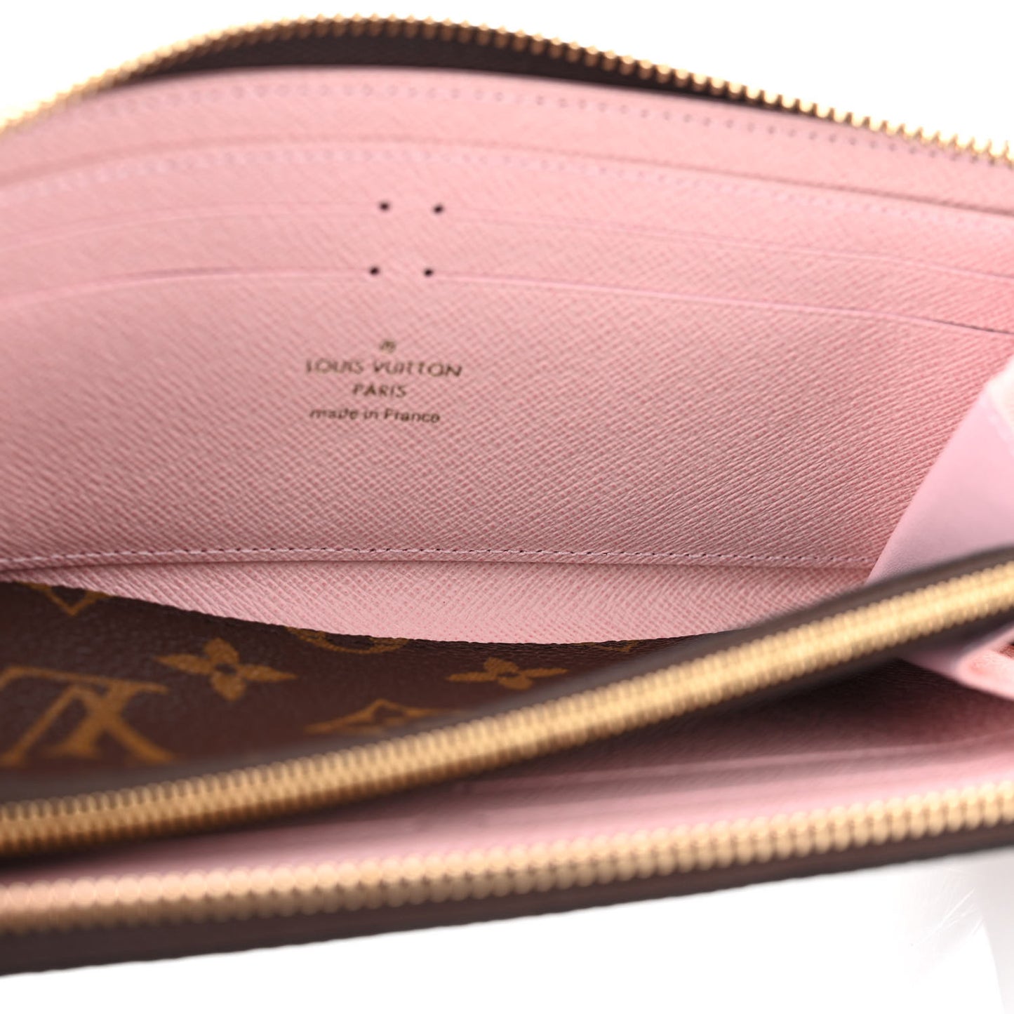 Monogram Clemence Wallet Rose Ballerine