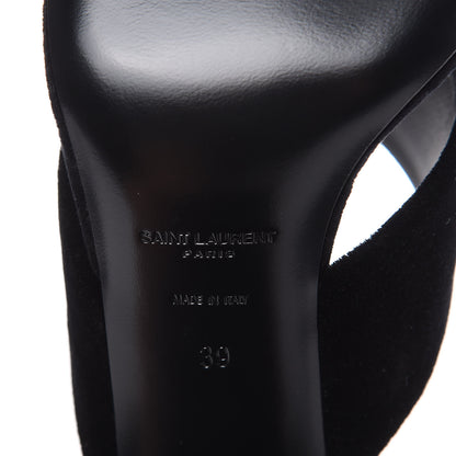 Saint Laurent Velvet LouLou 95 Mules 39 Black 8 of 9