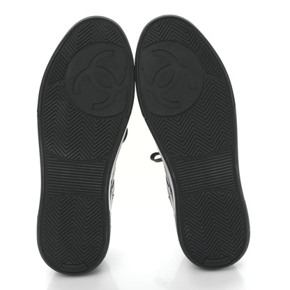Chanel Calfskin CC Womens Sneakers 38.5 Black 5 of 8