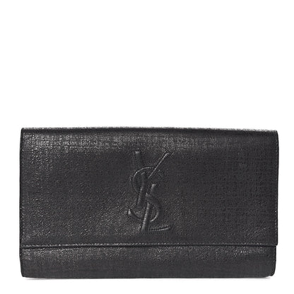 Saint Laurent Glitter Calfskin Large Belle De Jour Clutch Black 1 of 8