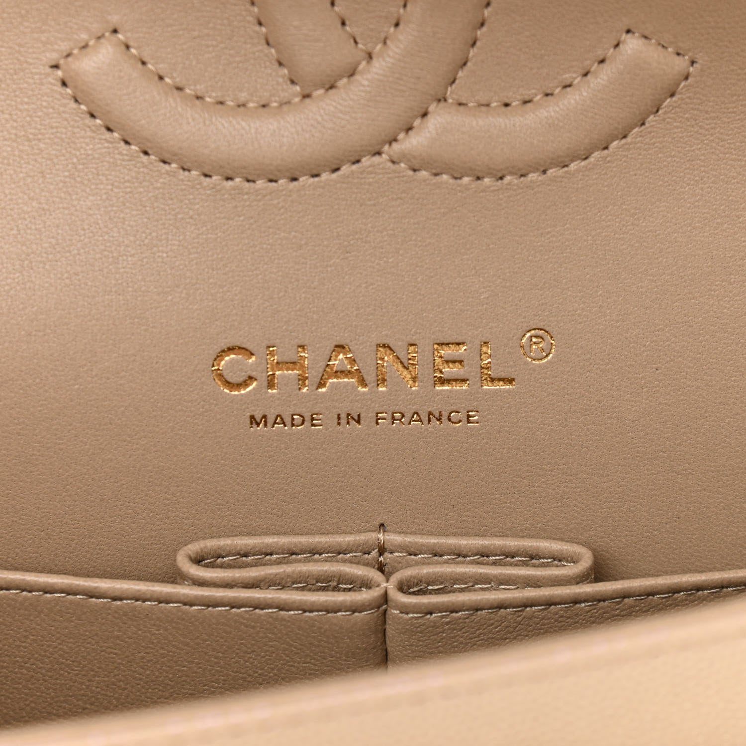 Chanel Iridescent Caviar Quilted Medium Double Flap Dark Beige 6 of 11