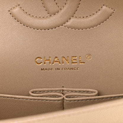 Chanel Iridescent Caviar Quilted Medium Double Flap Dark Beige 6 of 11