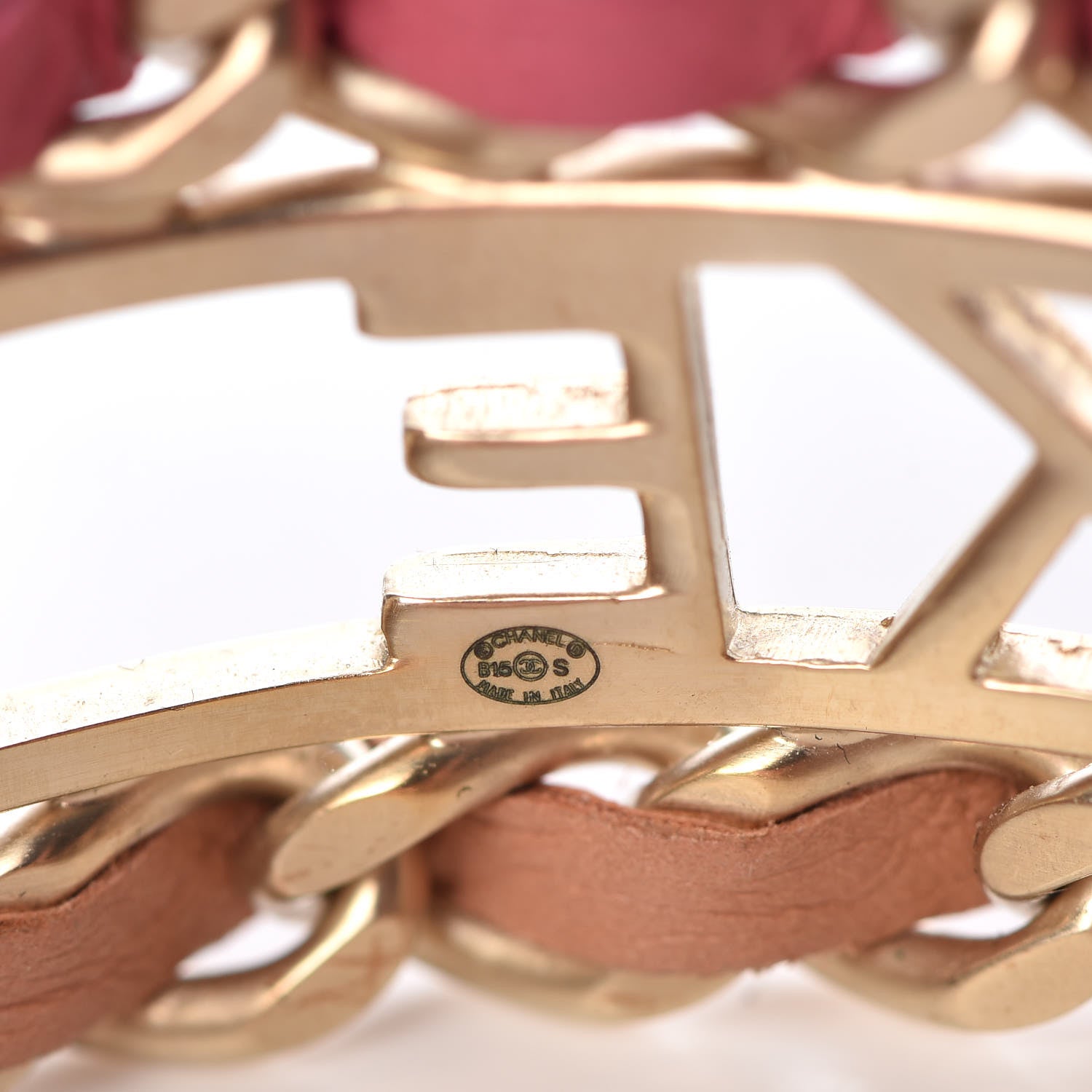Chanel Lambskin Chain Bangle Pink Gold 5 of 6