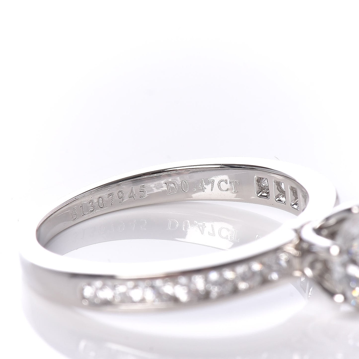 Platinum Diamond .47ct Engagement Ring 48 4.5