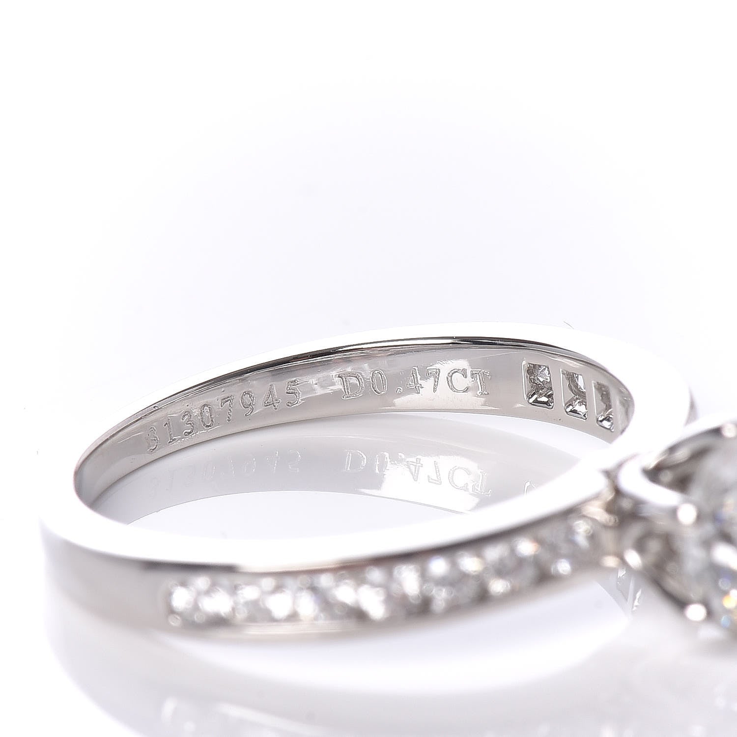 Tiffany Platinum Diamond .47ct Engagement Ring 48 4.5 5 of 5