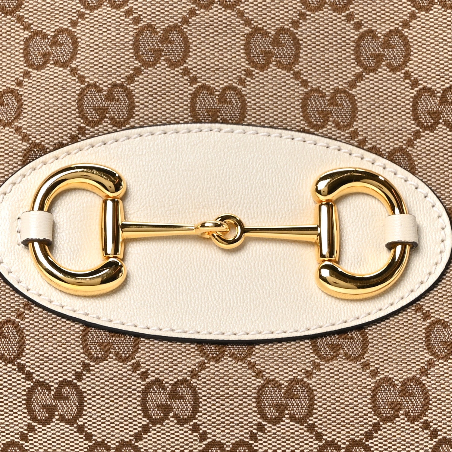 Gucci Monogram New Sakai Calfskin Lux Horsebit 1955 Tote Beige Ebony Mystic White 8 of 10