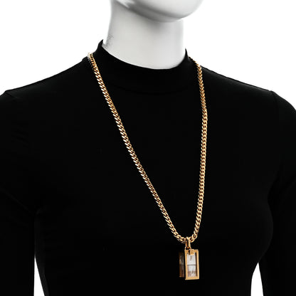 Fendi Metal Cubes Necklace Gold 2 of 5