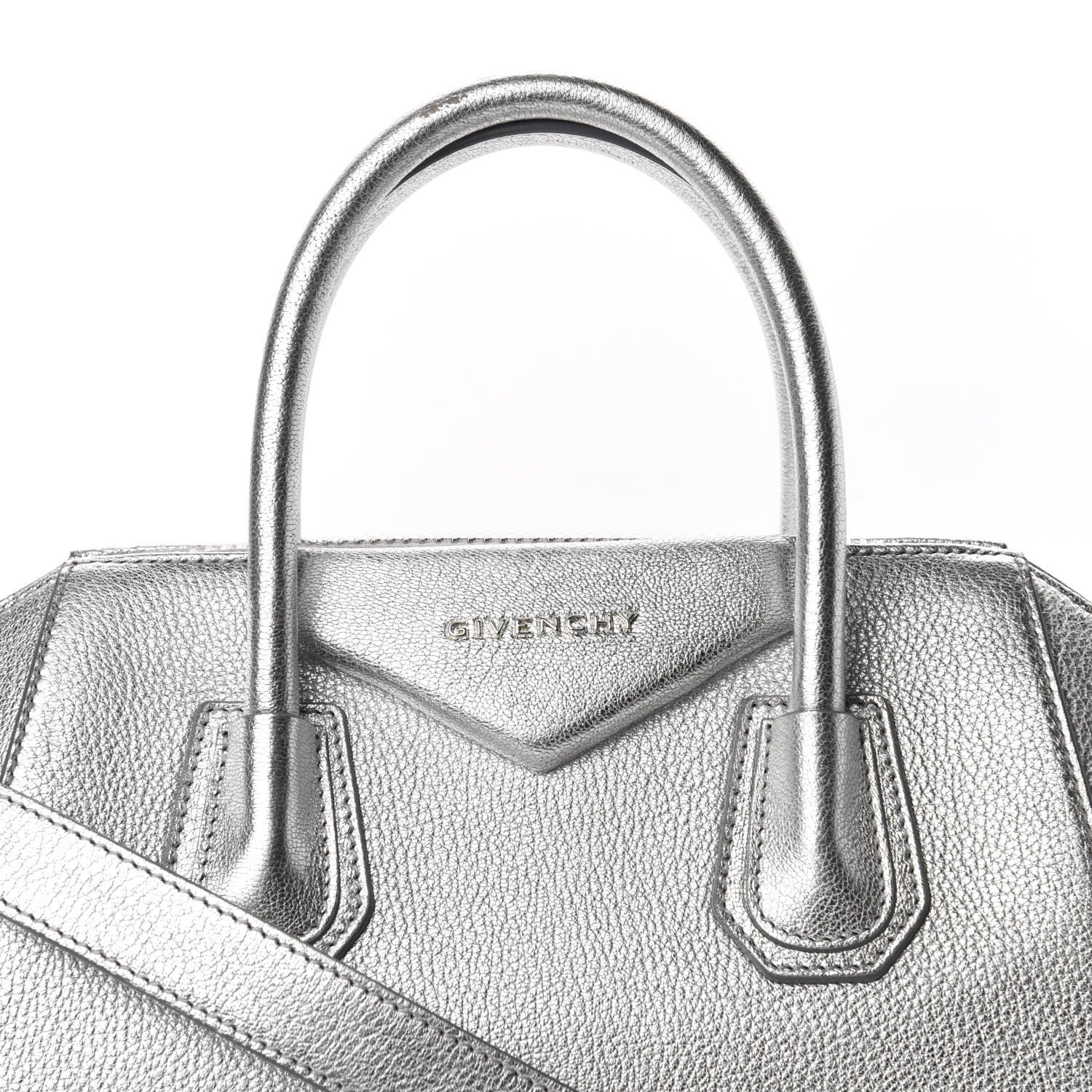 Givenchy Metallic Sugar Goatskin Small Antigona Silver 11 of 11