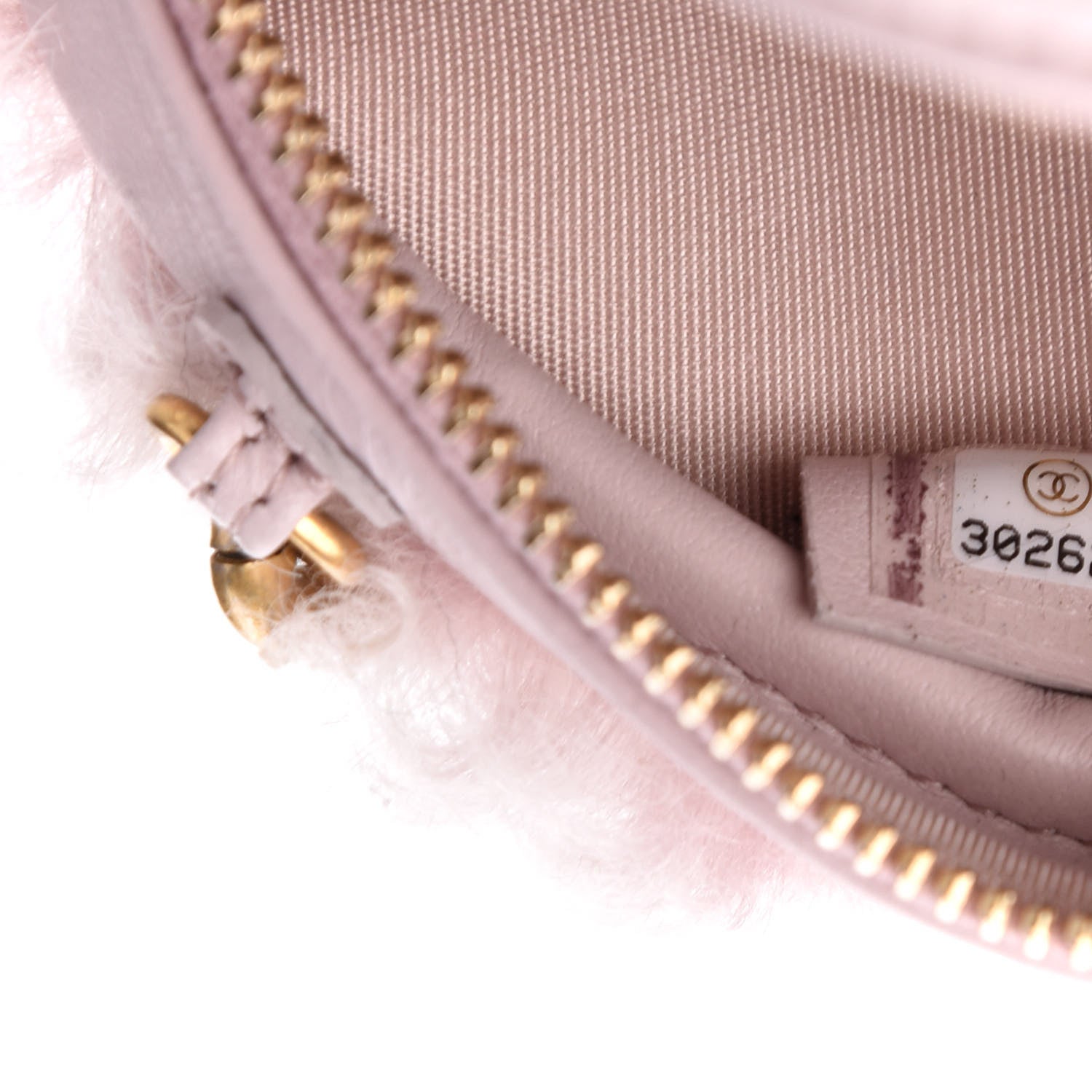 Chanel Shearling Sheepskin 19 Round Clutch With Chain Light Pink 7 of 11