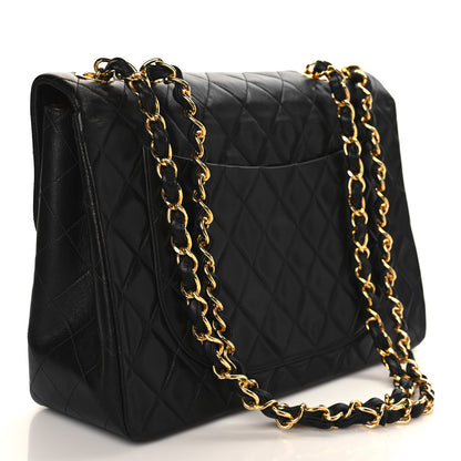 Chanel Lambskin Quilted XL Jumbo Single Flap Black 4 of 10