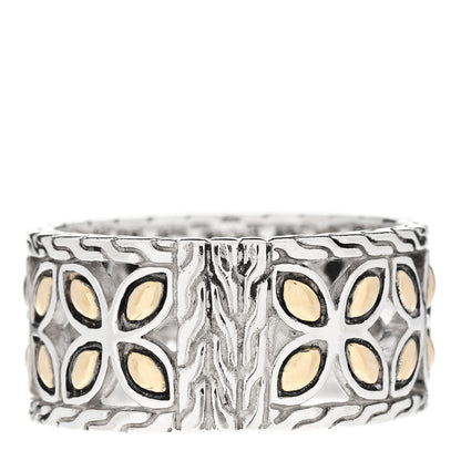 John Hardy Sterling Silver 18K Yellow Gold Batu Kawung Band Ring 54 7 3 of 6
