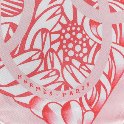 Hermes Silk Reverie Solitaire Scarf 90 Rose Pale Bleu Fuchsia 3 of 10