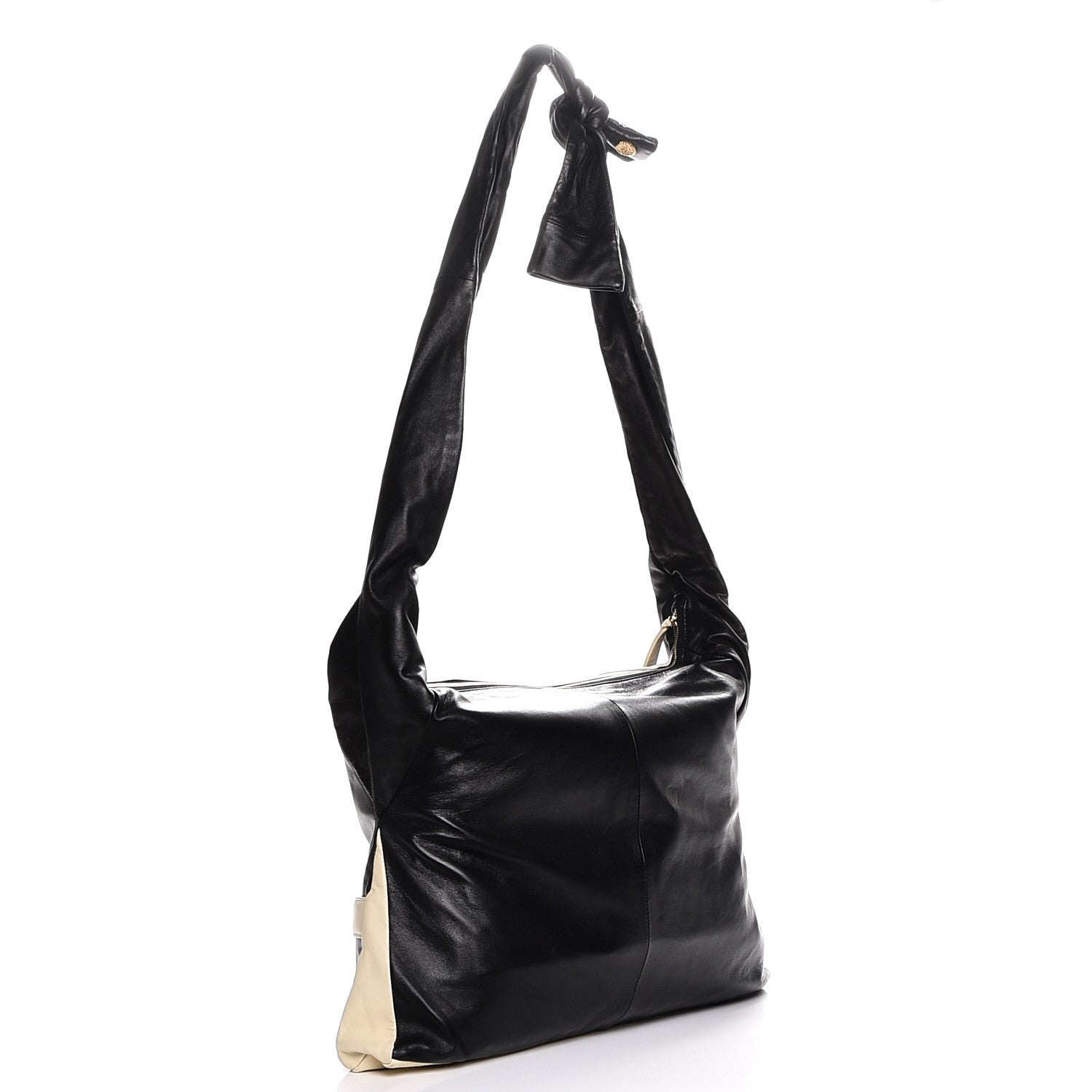 Chanel Lambskin Large Girl Bag Black Beige 3 of 7