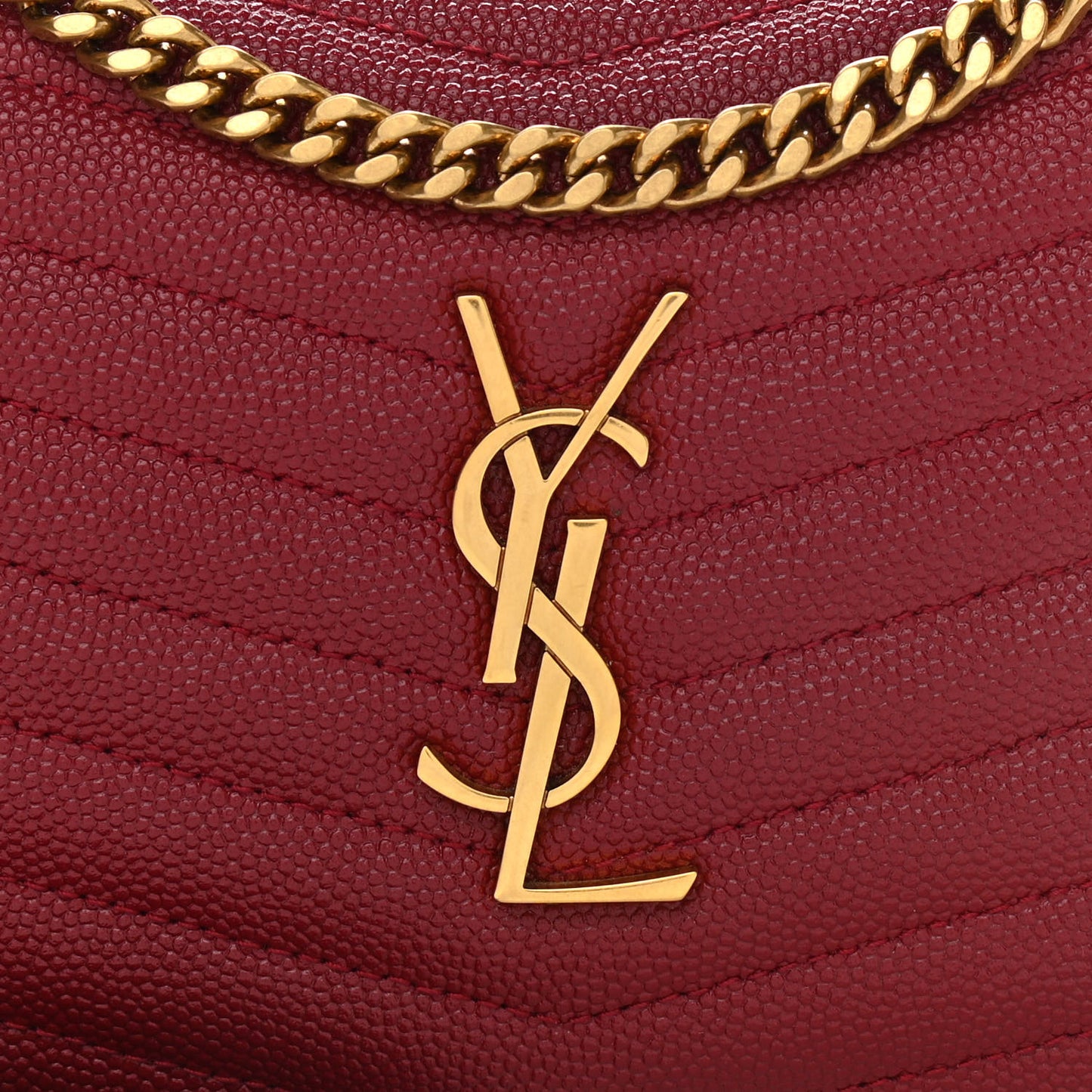 Grain De Poudre Matelasse Monogram Mini Lou Camera Bag Opyum Red