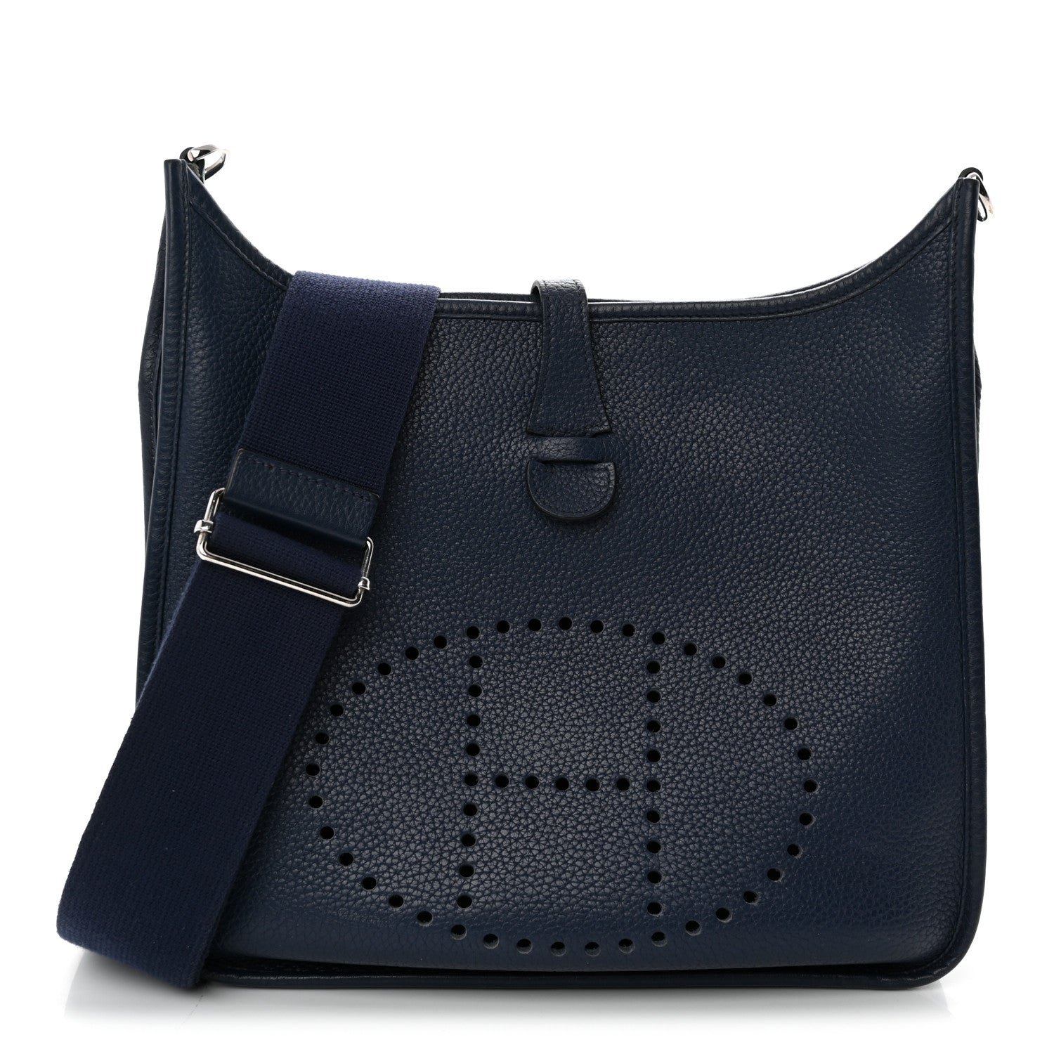 Hermes Taurillon Clemence EVELYNE III PM Bleu Saphir 1 of 11