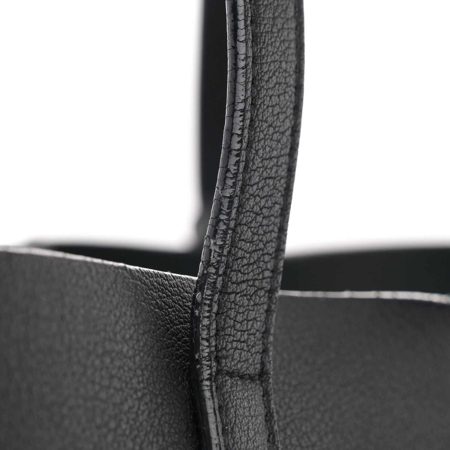 Calfskin Large Shopping Tote Black