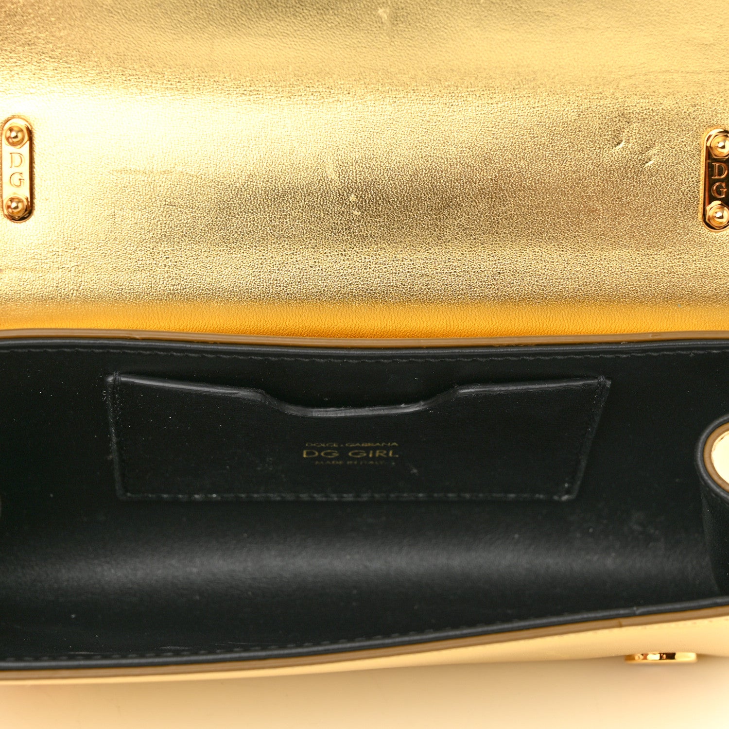 Dolce & Gabbana Metallic Calfskin DG Girls Shoulder Bag Gold 4 of 9