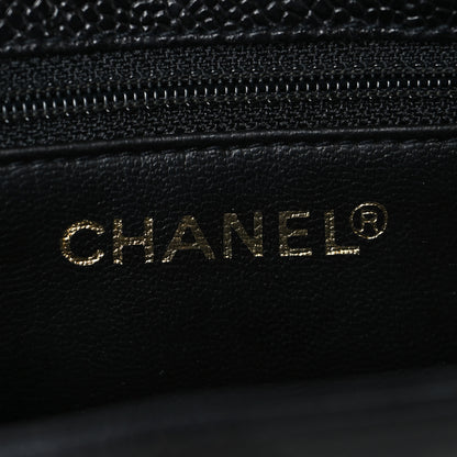 Chanel Caviar Quilted Double Belt Flap Waist Bag 70 28 Black 7 of 12