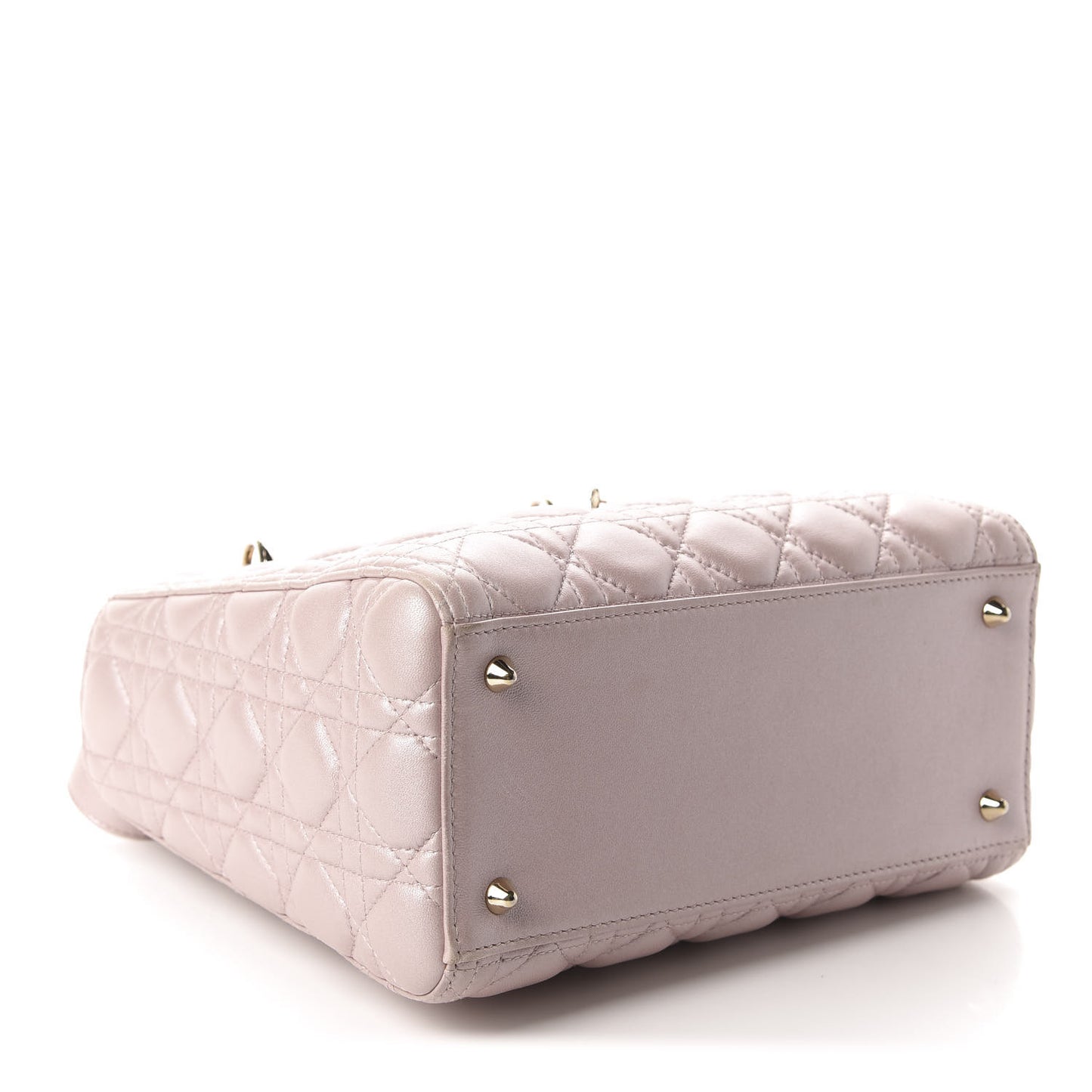 Pearly Lambskin Cannage Medium Lady Dior Lotus
